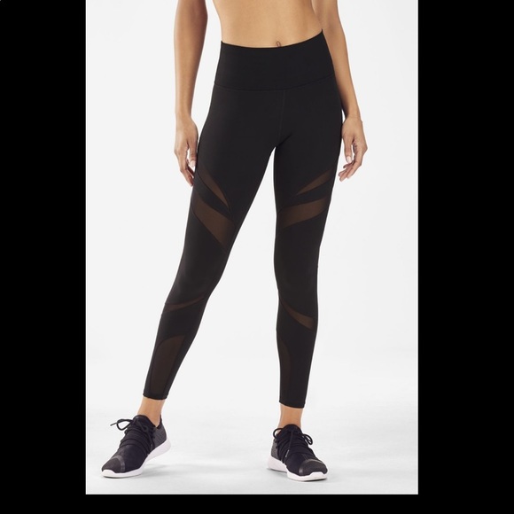 Fabletics Pants - Fabletics High Rise Mesh Leggings Small